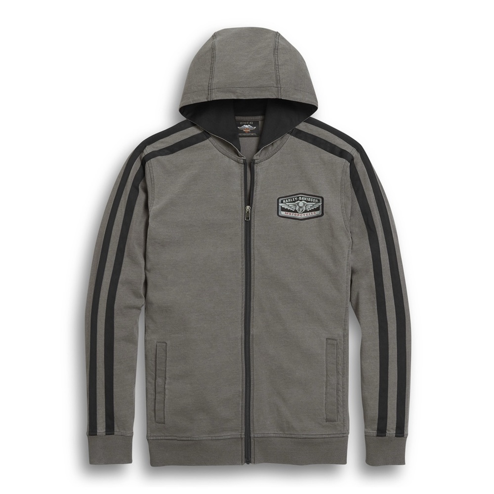 Harley-Davidson Gray Full Zip-Up Hoodie size medium